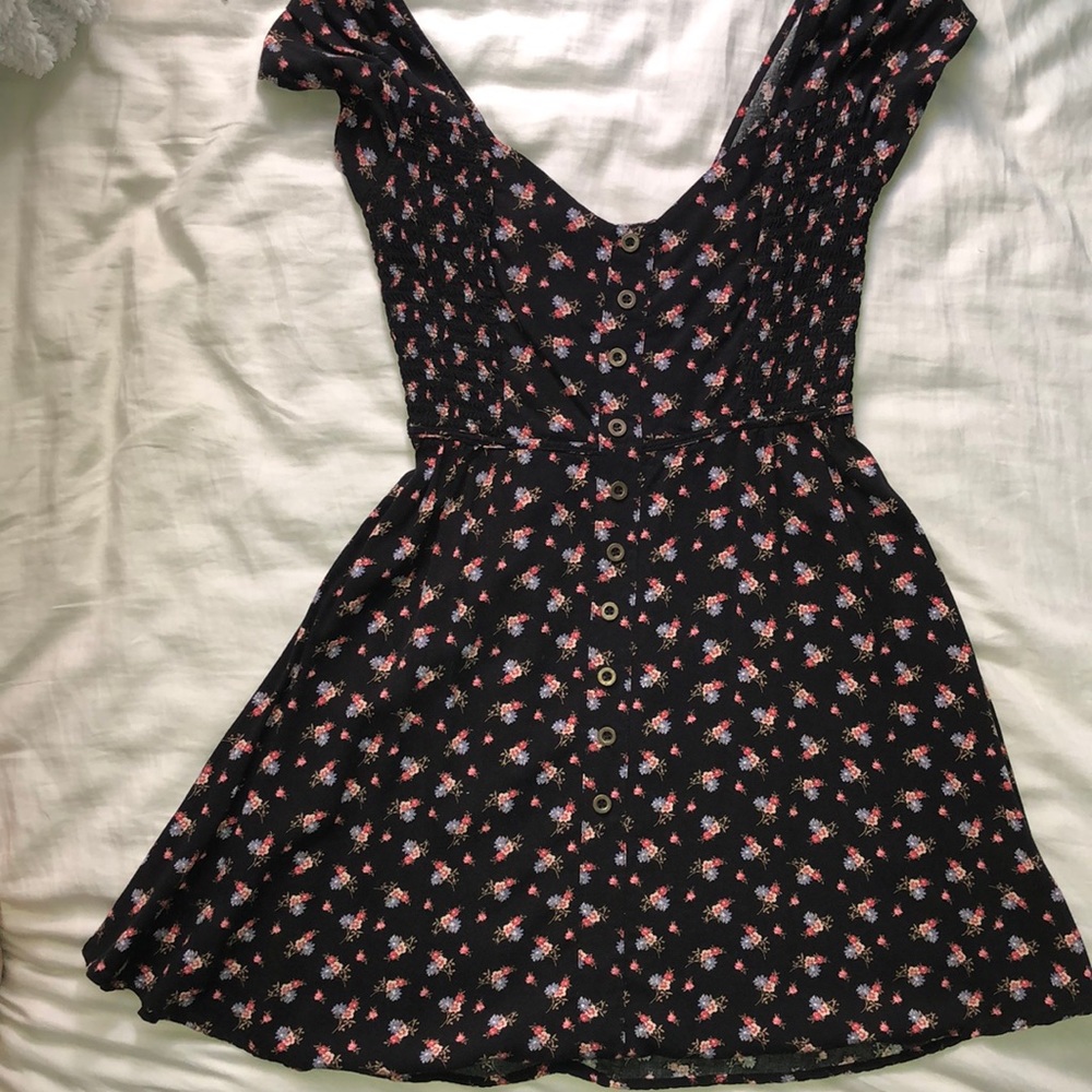 Floral button down dress